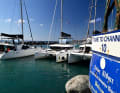 Local catamarans in the Vlyhada Μarina.