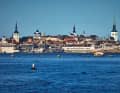 Tallinn's towers seen from seaward.