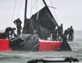 The day the rain and "Red Bandits" mast came from above in the Admiral's Cup.