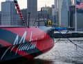 Hier hat "Malizia 4" nach ihrer ersten Atlantikpassage schon in New York erreicht.