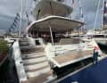 The large swimming platform also accommodates the dinghy.