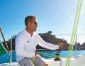 Relaxed: The tall ship sits all the way aft. He has the best overview and plenty of space