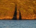 23rd place: Shadow play - Steffen Schmidt. Entering the bay in the most marvellous evening sun. The shadow of the Bavaria 51 on the eastern shore of the bay