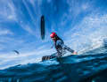 Flo Gruber at a photo shoot off Mallorca