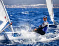 Julian Hoffmann, who is only 20 years old, sailed to 18th place in the Ilca 7 world class field