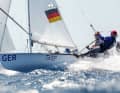 Kämpfen am 15. Juli vor Marseille um eine Medaille bei den Pre-Olympics: Malte und Anastasiya Winkel im 470er-Mixed | Mark Lloyd/World Sailing
