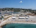 Der Blick auf den noch nicht fertigen Olympiahafen von Marseille