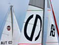 The modern square-top sail is more efficient than the conventional top-rigged solution of the old boat.