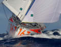 La course continue à pleine vitesse : après la traversée de l'Atlantique par douze navigateurs lors de la Globe 580 Transat en janvier, la course autour du monde est maintenant lancée. La photo montre le "Biggest Monkey" du Néerlandais Niels Kamphuis. Il a terminé troisième de la Transat, mais ne prendra pas le départ de la Mini Globe Race.