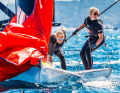 The 49erFX sailors Maru Scheel and Freya Feilcke from the Kiel Yacht Club