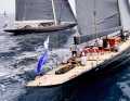 Sailing dream off Mallorca: "Rainbow" upwind of "Velsheda" at the Superyacht Cup Palma