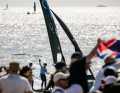 Marla Bergmann and Hanna Wille wave to the Olympic fans