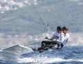 Jetzt schon ein Riesenerfolg: Marla Bergmann und Hanna Wille ziehen als Fünfte nach der Hauptrunde ins 49er-FX-Finale ein | Fotto: World Sailing/Lloyd Images