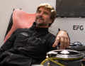 Boris Herrmann in his pilot's seat on board "Malizia - Seaexplorer"