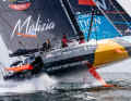 "Malizia – Seaexplorer" beim Warmlaufen für die Vendée Globe