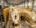 ... thin plywood panels were first screwed together and ...