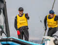 The French leaders in the 49er: Erwan Fischer and Clément Péquin.