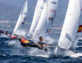 Spaniards Jordi Xammar and Marta Cardona are the first to chase the leaders Simon Diesch and Anna Markfort.