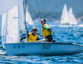 Le meilleur duo de 470 mixtes d'Allemagne a fait preuve d'une grande concentration dans la baie d'Hyères.