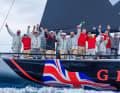 The "Gladiator" cheers after the fourth and final race.