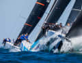 Tough conditions for the crews at the Rolex TP52 World Championship. The American Magic Quantum Racing team is in the lead here.