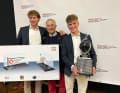 Lennart Burke, Wolfgang Quix et Melwin Fink lors de la cérémonie de remise des prix Trans-Ocean 2022