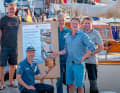 The ‘St Sampson’ crew and the copper cauldron.