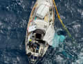 A satellite distress call brought help.