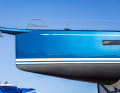 Il primo Swan 80 ha brillato in blu metallizzato al momento del varo. Con bompresso, misura 25,55 metri di lunghezza.