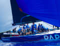 Clearly visible: Les Bleus on the World Championship course off Porto Cervo.