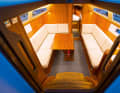 The saloon in the standard version. The central living area also benefits from the extra space in the new version.