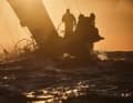 Les champions d'Europe ORC en titre sur le Mills 45 "Halbtrocken 4.5" de Michael Berghorn, capturés ici dans une ambiance dorée lors de la semaine de la mer du Nord.