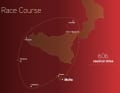 Le parcours de cette course classique en Méditerranée, longue de 606 milles marins.