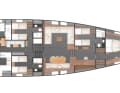 Master suite: The owner reserved the bow, the bathroom is at the very front.