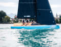 The eye-catching hull colour, the wooden deck and the dark superstructure create a striking combination.