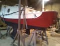 The "Beluchon" in the workshop - here already with the new lifting keels