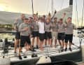 Die “Rafale”-Crew im RORC Transatlantic Race: Henri de Bokay (Eigner), Philipp Kadelbach (Skipper), Andreas Baden (Navigator), Christian Rathgen, Bouwe van de Weiden, Jörg Reißland, Jens Steinborn, Kirstie Smeaton, Malte Päsler, Sophie Waldow und Tom Swift