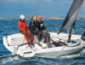 The crew sits securely and can support themselves well. It gets a bit cramped with four people.