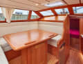 Panoramic and transparent. The Faurby 360 DS is a real deck saloon yacht with a raised seating area.