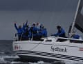Les vainqueurs de l'IDM Inshore autour de Torsten Bastiansen sur le "Sydbank".