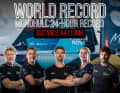 Boris Herrmann's Team Malizia, which first set a new 24-hour world record and congratulated the skipper on his 42nd birthday on 28 May