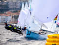 La barreuse de 470 Theresa Löffler et son équipier Christopher Hoeer ont ouvert le championnat d'Europe avec deux victoires éclatantes.