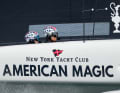 This is how the sailors operate on the new AC40 foils: the helmsman and his trimmer form a pair on each side