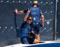 Siegfreude und Victory-Zeichen an Bord des "Orient Express" | Foto; Ian Roman/America's Cup