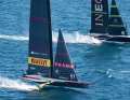 Nothing in common so far: "Luna Rossa" (l.) and "Britannia" (r.)