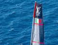 Broken batten: Meanwhile, the first race of the day was a source of frustration for the Italians