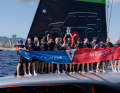 The Louis Vutton Cup belongs to Ben Ainslie's Team Ineos Britannia - celebrations were held right on the water