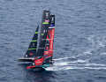 There was almost a foil crash in the pre-start phase of race 3 before the two boats crashed again. The penalty went to the Brits
