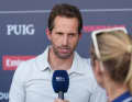 Ben Ainslie durante l'intervista finale a Barcellona. Il britannico continua a inseguire la Coppa con la sua squadra