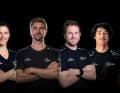 Boris Herrmann und sein Team fürs Ocean Race Atlantic (v.r.n.l.): Bordreporter Gauthier Lebec, Julien Villion, Cole Brauer und Justine Mettraux.